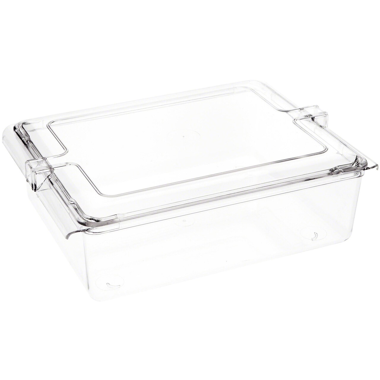 Pioneer Plastics 395C Clear Rectangular Plastic Container, 12.5" W x 10.0625" D x 3.8125" H